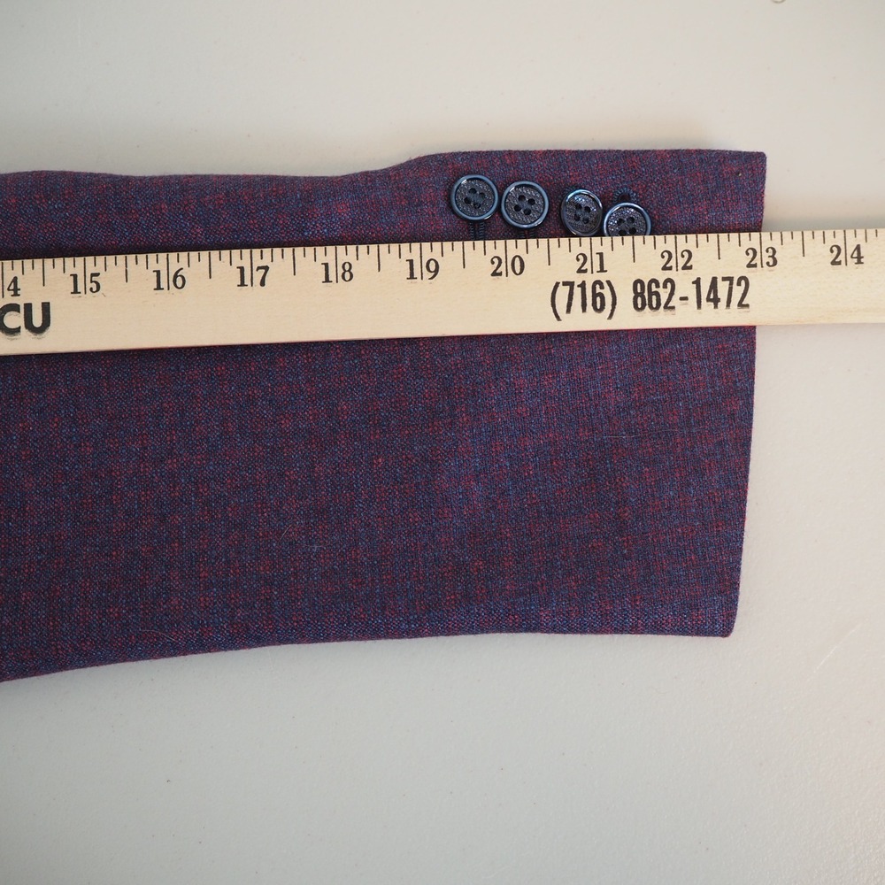 Canali Kei Sport Coat 40R Purple Silk Cashmere Blend Two Button Blazer Italy - Picture 11 of 15
